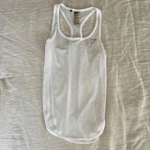 Cute Gymshark White Active Open Sides Tank Top